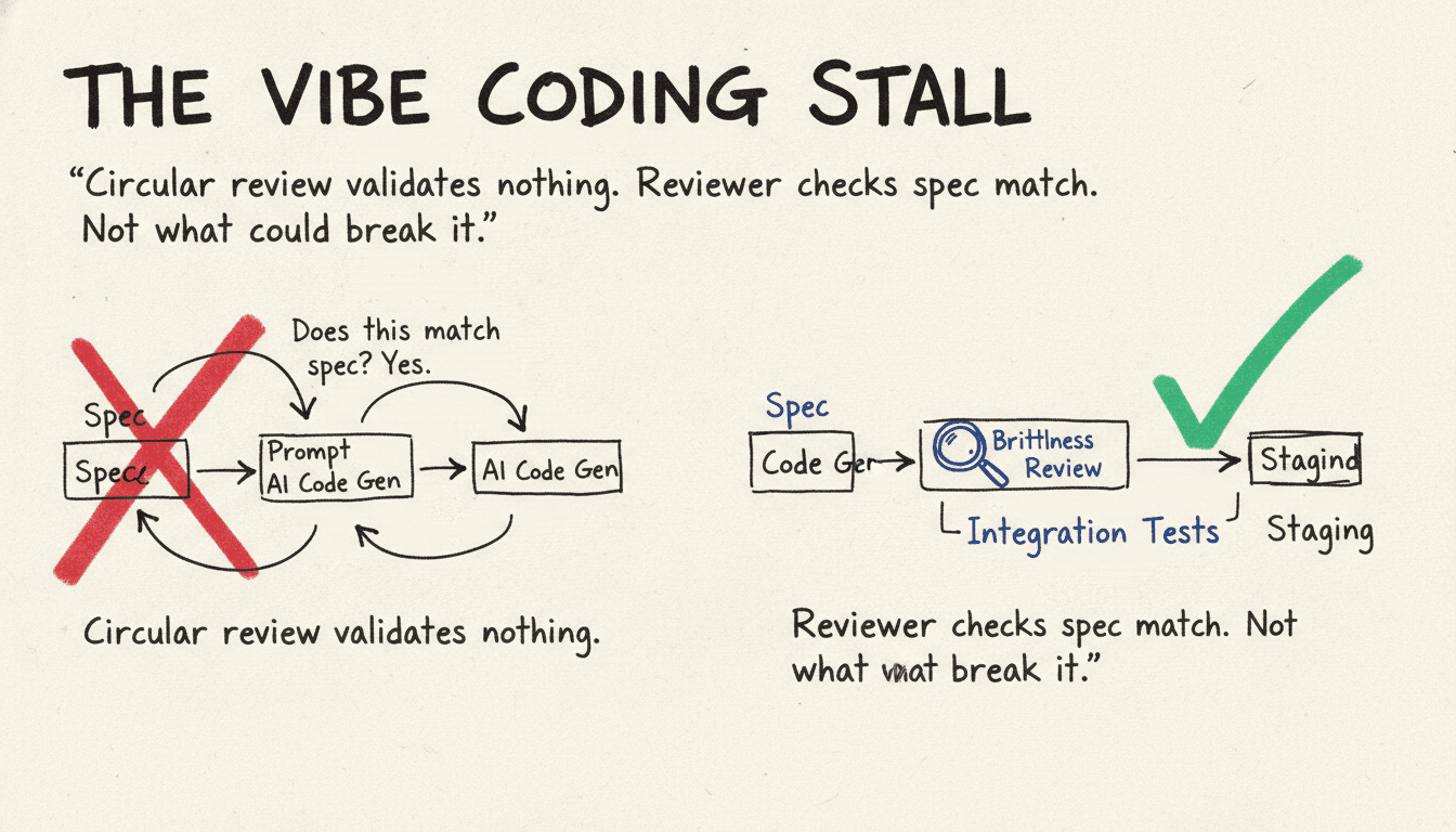 Code review patterns: spec approval vs. brittleness review